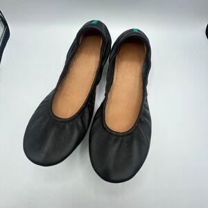 Tieks by Gavrieli Matte Black Leather Foldable Ballet Flats Womens Size 9 Italy